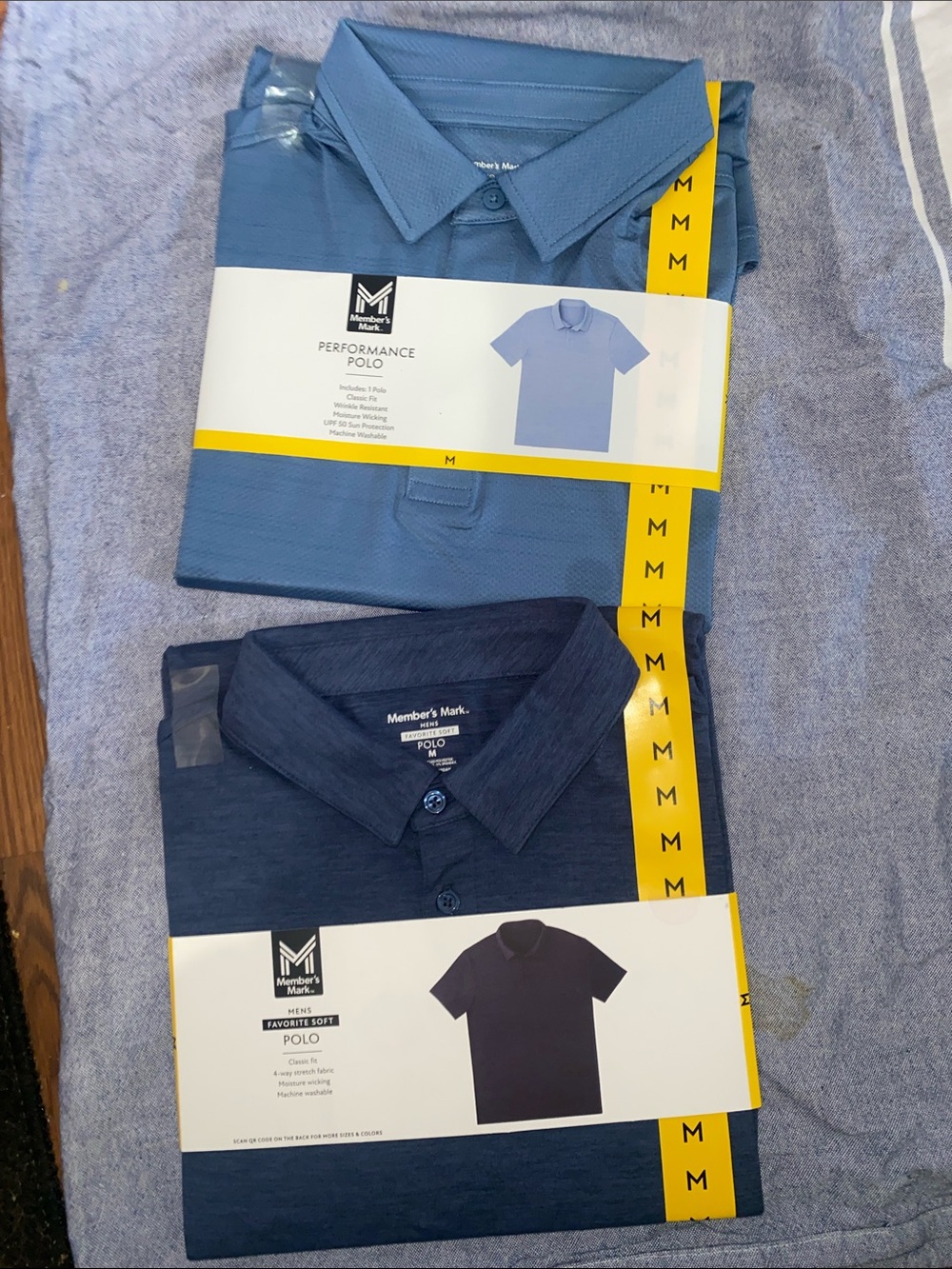Men’s Blue Performance Polo - Short Sleeve bundle size M